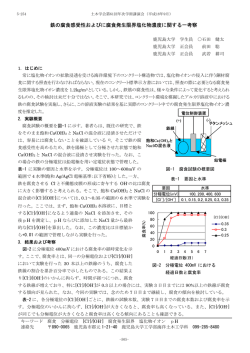 鉄の腐食感受性およびに腐食発生限界塩化物濃度  - 海洋土木工学科