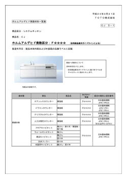 ホルムアルデヒド発散区分：F （住宅部品表示ガイドラインによる）