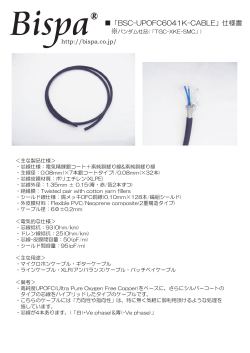 「BSC-UPOFC6041K-CABLE」仕様書