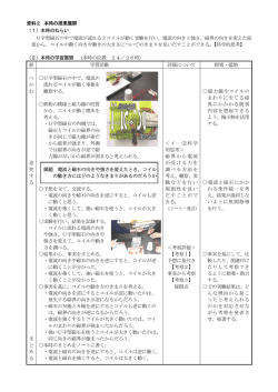 資料2 本時の授業展開 （1）本時のねらい U字型磁石の中で電流が