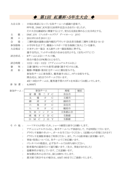DMC JOY 紅葉杯5年生大会