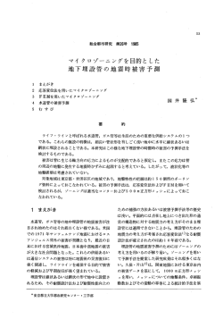 マイクロゾーニングを目的とした地下埋設管の被害予測