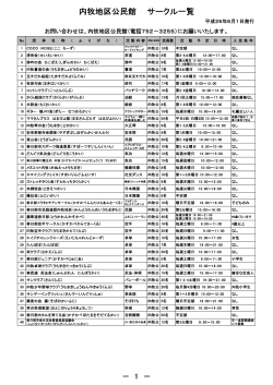 内牧地区公民館 サークル一覧 - 春日部市教育委員会