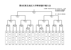 H26 第9回東北地区大学野球選手権大会組合せ - 仙台六大学野球連盟