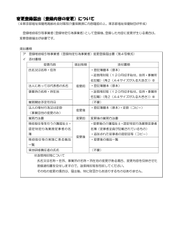 変更登録届出について（PDF:206KB） - 東京都福祉保健財団
