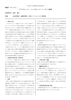 プラズモニック・バンドギャップ・レーザーの開発