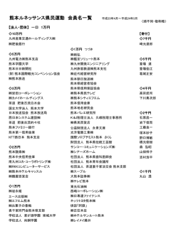 熊本ルネッサンス県民運動 会員名一覧 平成23年4月～平成24年3月