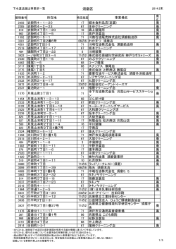 下水道法届出事業場（PDF形式：286KB） - 神戸市