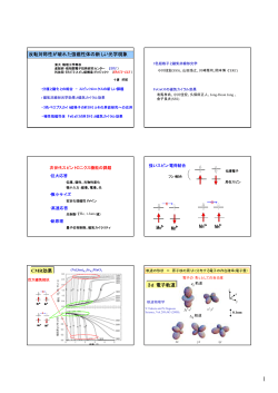 反転対称性が破れた強磁性体の新しい光学現象 CMR効果 CMR効果