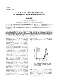 レーザーMBE法による機能性酸化物薄膜の作製
