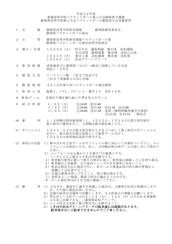 大会要項 - 静岡県バスケットボール協会