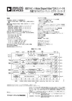 ADV7344：6個の14ビットNoise Shaped Video® D  - Analog Devices