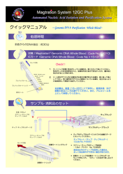 クイックマニュアル Magtration System 12GC Plus