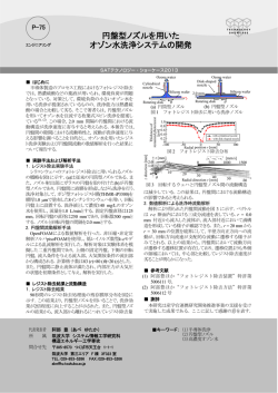 円盤型ノズルを用いた オゾン水洗浄システムの開発