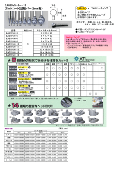 EA819VH-3～-19 [TiAlNコート]超硬バー（6mm軸）