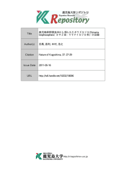 見る/開く - Kagoshima University Repository - 鹿児島大学
