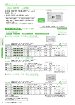 一次送り回路付 HCB・HFB・HPB 一次送り回路付ホーム分電盤 機能付