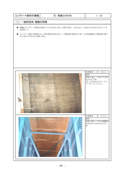 1 / 31 コンクリート部材の損傷 ⑪ 床版ひびわれ (Ⅰ) 一般的性状・損傷の