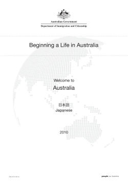 Beginning a Life in Australia Japanese - TAFE NSW