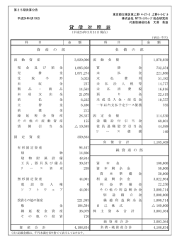 賃借対照表[PDF] - NTTファシリティーズ総合研究所