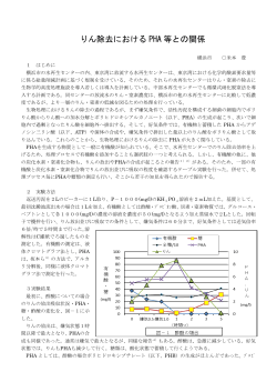りん除去におけるPHA等との関係[pdf形式 416KB] - 横浜市
