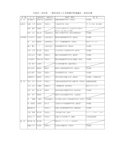 平成25・26年度 一般社団法人日本看護学校協議会 役員名簿