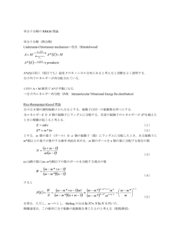 単分子解離のRRK・RRKM理論(128KB) - someda lab
