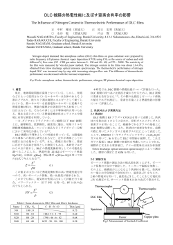 DLC 被膜の熱電性能に及ぼす窒素含有率の影響 - 日本機械学会
