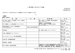 ：03（6748）7140 人 事 異 動 に 係 る 件 ご 連 絡 - 三菱樹脂株式会社