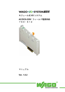 モジュール式 I/O システム AC/DC0-230V フィールド電源  - ワゴジャパン