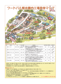 フードパル熊本園内工場見学マップ フードパル熊本園内工場見学マップ