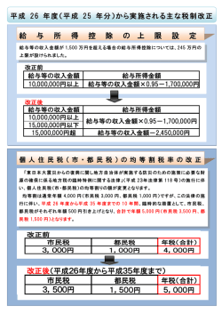 （平成25年分）からの変更点について（PDF形式 55KB） - 福生市