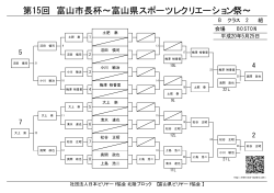 B予選2組トーナメント表 - 富山県ビリヤード協会
