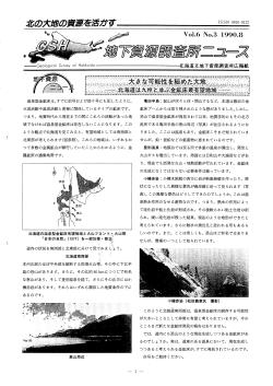 V。ー.6 N。.3 ー990.8 北海道立地下資源調査所広報紙 - 地質研究所