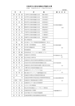 北海道社会福祉協議会評議員名簿