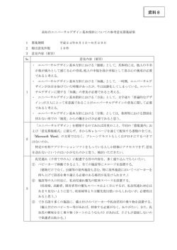資料8：高松市ユニバーサルデザイン基本指針についての参考意見募集