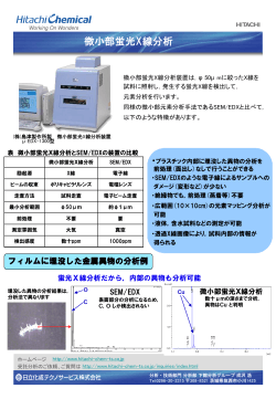 微小部蛍光X線分析 - 日立化成テクノサービス株式会社
