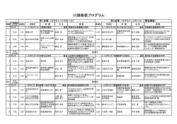 口頭発表プログラム - 産業医科大学