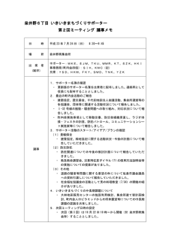 染井野6丁目 いきいきまちづくり いきいきまちづくり いきいきまちづくり