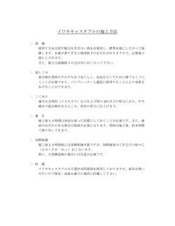 イワキキャスタブルの施工方法