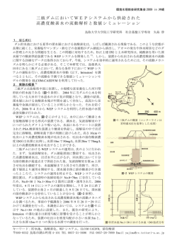 三瓶ダムにおいてWEPシステムから供給された 高濃度酸素水の流動