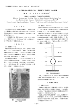 リンゴ樹体内の水移動に及ぼす気根束及び接ぎ目こぶの影響