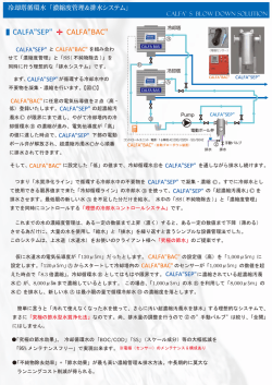 冷却塔循環水 「濃縮度管理  排水システム」