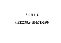 自由回答集（Q22，Q23） (pdf, 650.23KB) - 大阪市