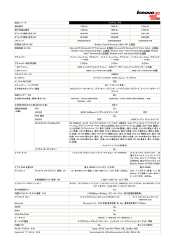 製品シリーズ ThinkPad T400 製品番号 742013J 74201AJ  - Lenovo