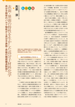 表面 ・ 界 面 の 特性 を 生 か し た 高 分 子 材料化 学 - 九州大学 先導