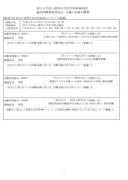 国立大学法人群馬大学医学部附属病院 臨床試験審査委員会 会議の