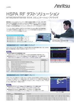 HSPA RF テストソリューション - Anritsu