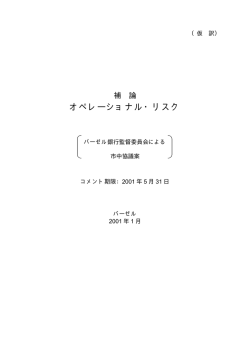 （補論）「オペレーショナル・リスク」（仮訳） [PDF 132KB]