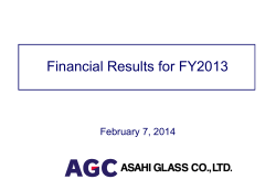 Financial Results for FY2013 - Asahi Glass